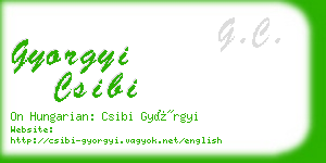 gyorgyi csibi business card